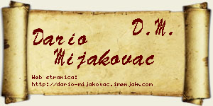 Dario Mijakovac vizit kartica